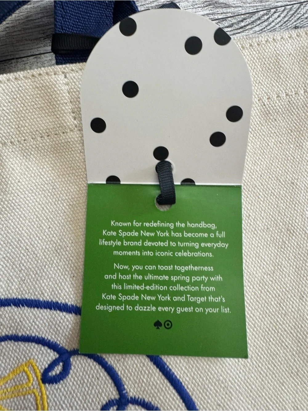 Kate Spade x Target Canvas Tote NWT
